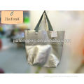 2013 silver color PVC summer beach bag with scalable handle
